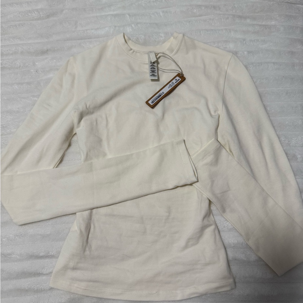 SKIMS long sleeve cotton-jersey (marble)